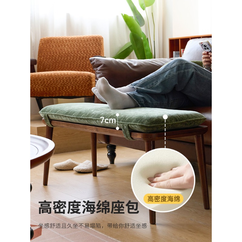 Outdoor Furniture With Storage For Cushions - 無垢材北欧レトロ靴交換用スツール家庭用玄関ベンチソフトクッション玄関ベッドサイド収納ラックシートユニット
