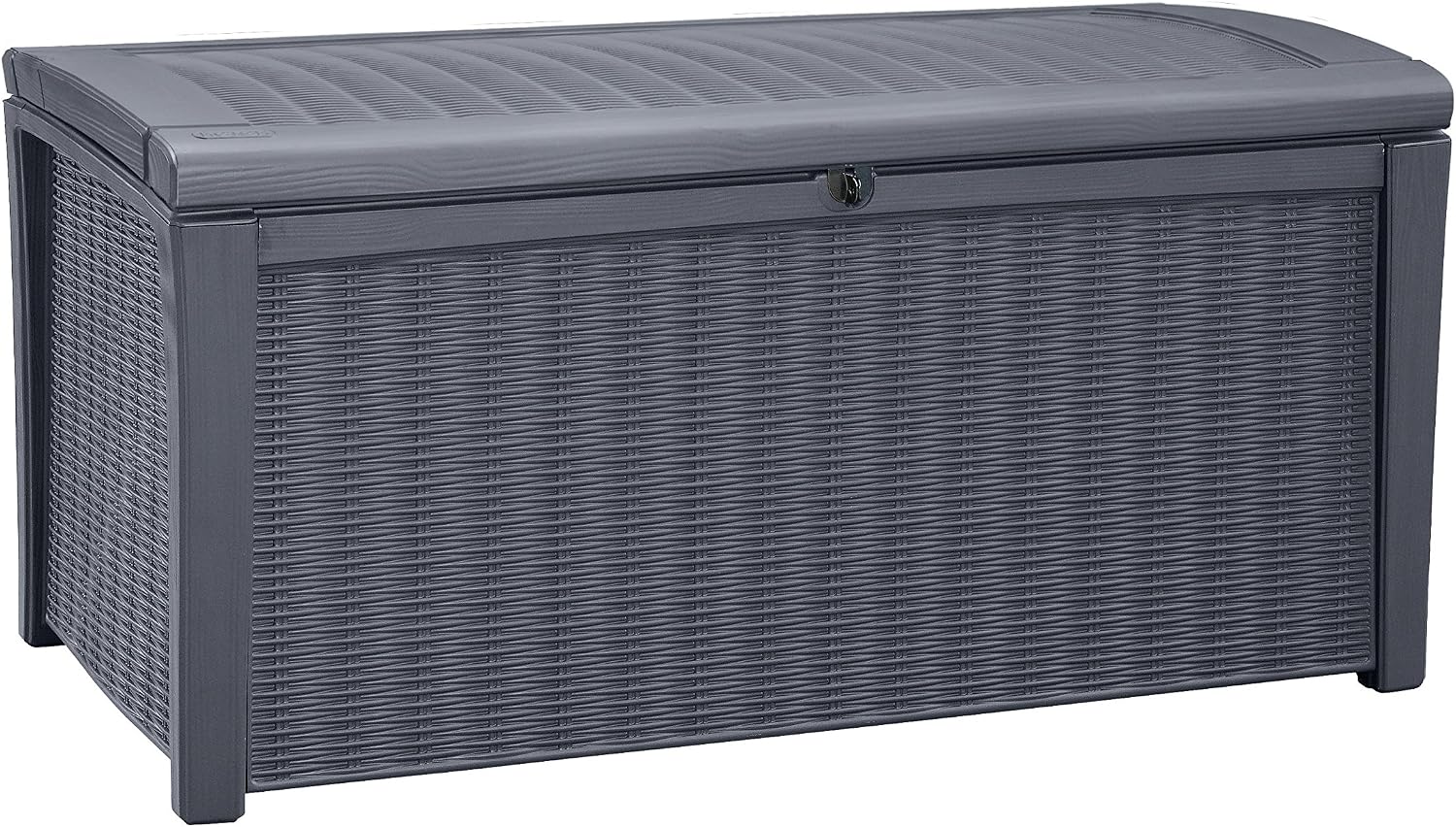 Outdoor Furniture With Storage For Cushions - 110ガロン屋外収納デッキボックス、ロック付き防水樹脂製コンテナボックス、パティオベンチ家具クッションツールプール収納オーガナイザービン、ラタン調
