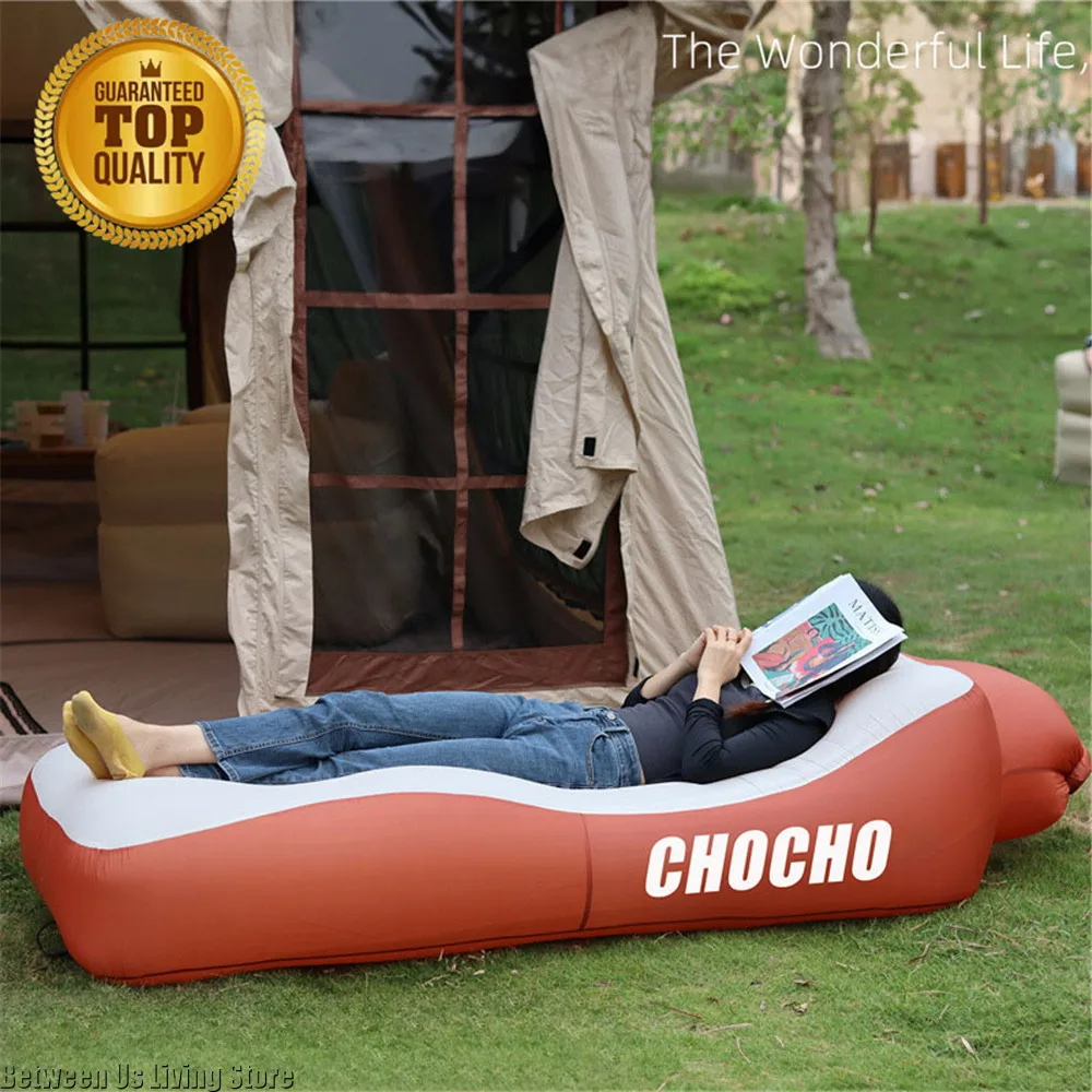 Outdoor Furniture Nearby - 高級インフレータブルソファベッド - ビーチ、庭園、屋内用のエクストラワイドノンロールデザイン | クイックセットアップエアラウンジャー