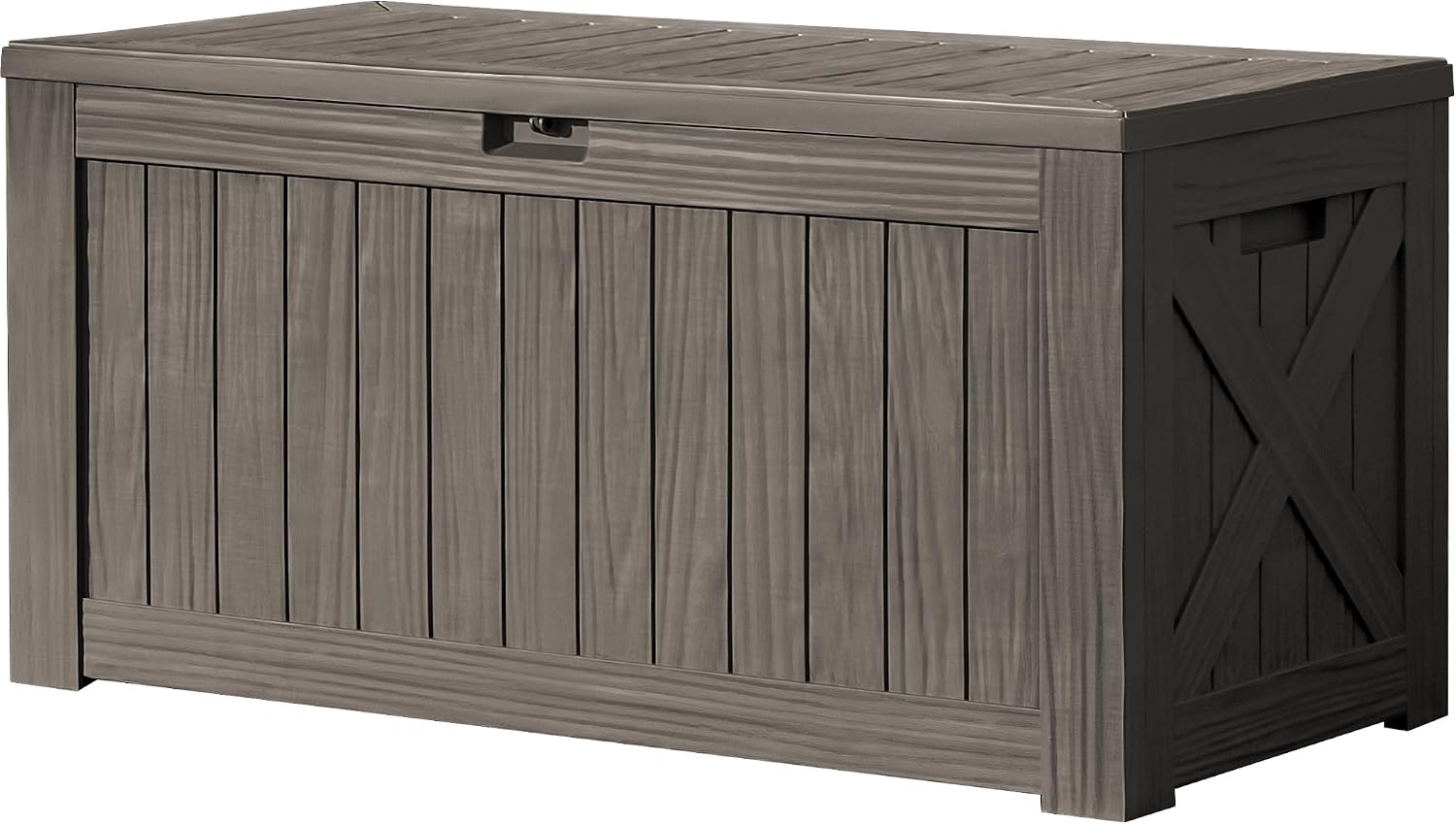 Outdoor Furniture With Storage For Cushions - 120ガロン大型デッキボックス屋外収納キャビネット 防水樹脂製収納ベンチ ロック可能 ヤードパティオオーガナイザー 芝生用クッション プールツール