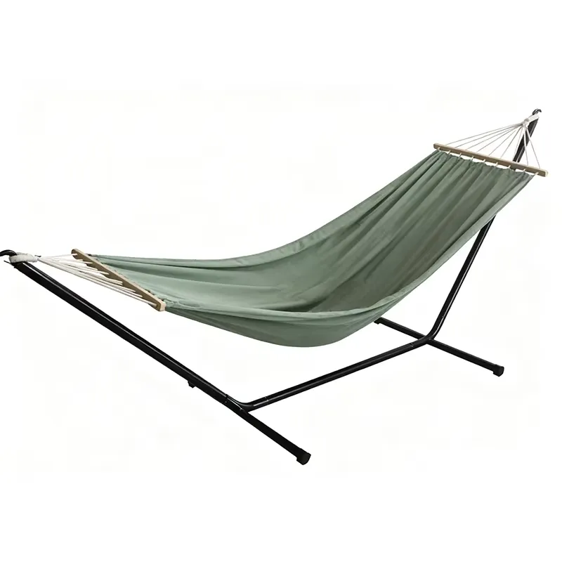 Hammock With Stand - 頑丈なポータブルレジャーハンモック、スチールフレームスタンド付き、屋外ガーデンパティオ用自立式ハンモック