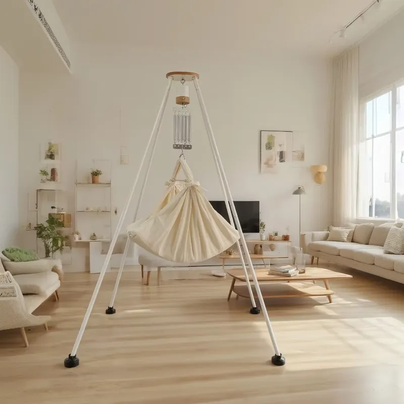 Hammock With Stand - 電動クレードルハンモック用折りたたみ式金属スタンド、屋内リビングルーム、屋外ジム、公園での使用に適したポータブルベビースイングフレーム