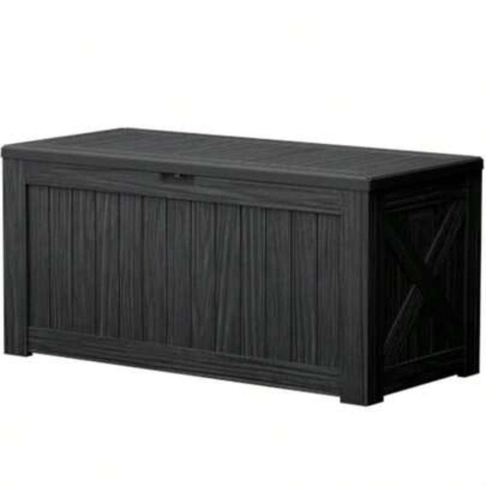Outdoor Furniture With Storage For Cushions - 120ガロン デッキボックス 屋外収納ボックス 防水 レジン製 ロック可能