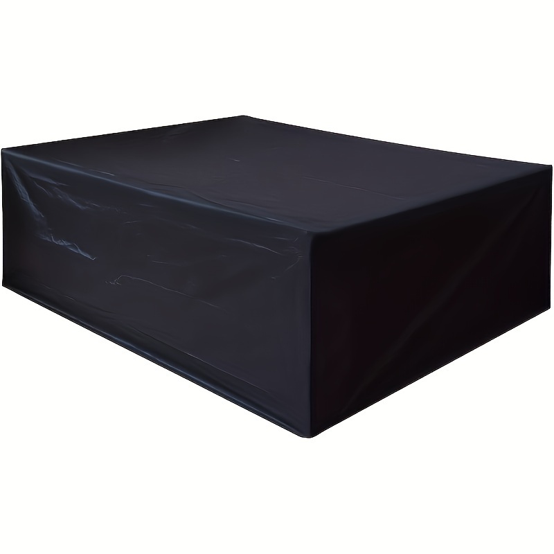 Outdoor Furniture Europe - 黒色の屋外用家具カバー、420Dオックスフォード製テーブルと椅子用布カバー、屋外用、防水（サイズ242 * 162 * 100cm）