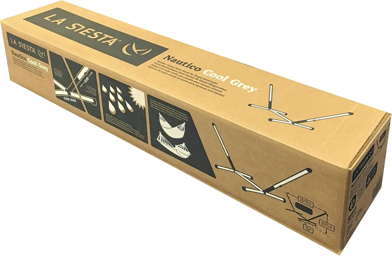 ノーティコ クールグレー - パウダーコーティングされたスチ - Hammock With Stand のレビューと価格