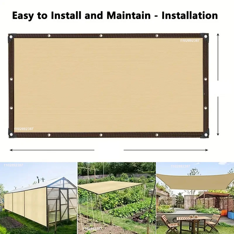 4x5m ベージュシェーディングネット、UV保護、植物小屋、 - Outdoor Furniture Hdpe のレビューと価格