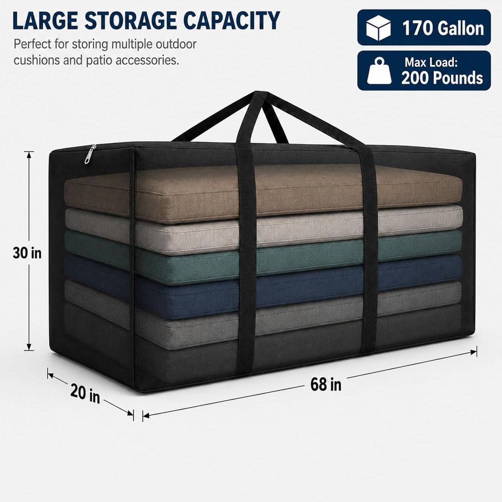 177ガロン特大パティオクッション収納バッグ、頑丈な防水屋外 - Outdoor Furniture With Storage For Cushions のレビューと価格