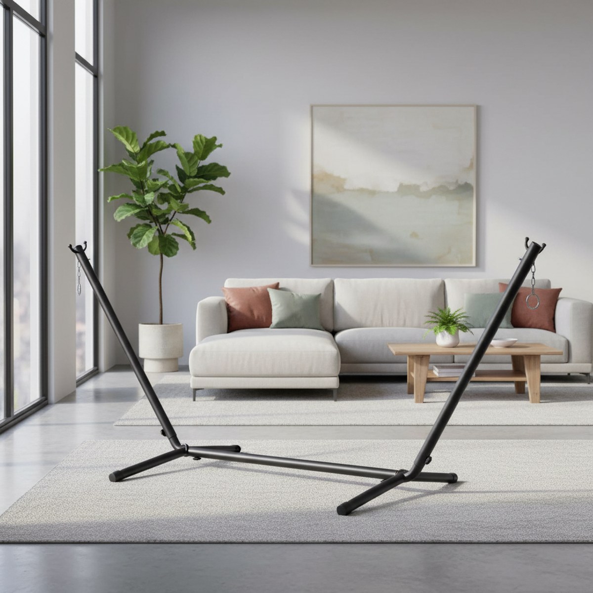ポータブルハンモックスタンド 2人用 高耐久性 アウトドア  - Hammock With Stand のレビューと価格