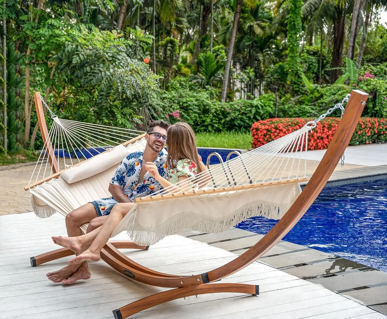 13.5フィートのアーチ型ヘビーデューティースチール製ハンモ - Hammock With Stand のレビューと価格
