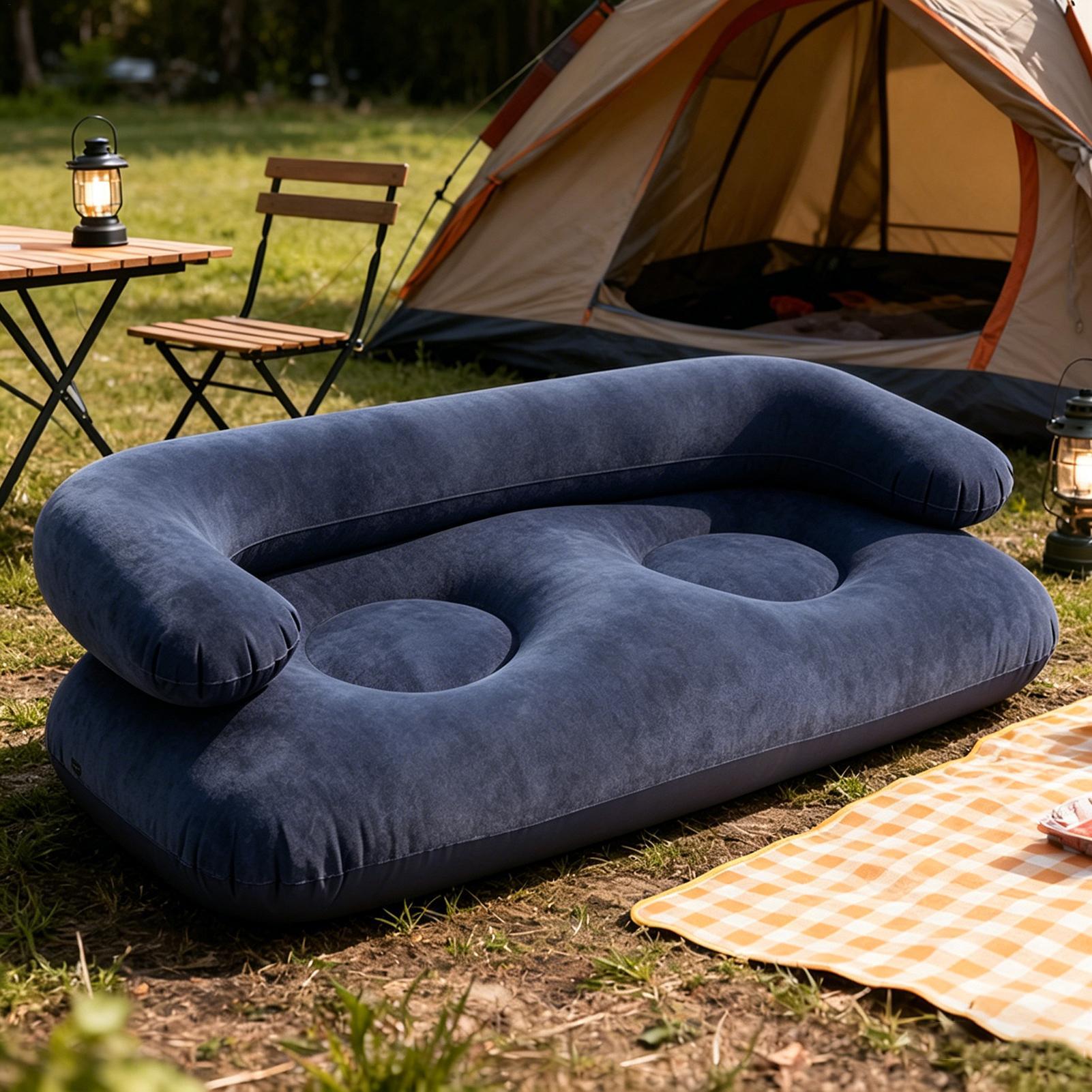 ダブルインフレータブルエアソファ2人掛けレイジーカウチヘビー - Outdoor Furniture Nearby のレビューと価格
