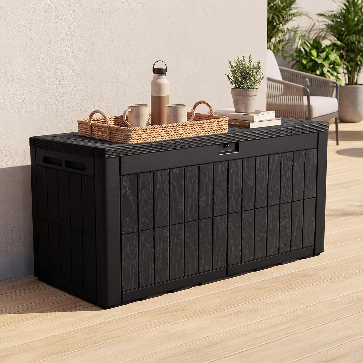 120ガロン大型屋外収納ボックス、耐候性樹脂構造、ロック可能 - Outdoor Furniture With Storage For Cushions のレビューと価格