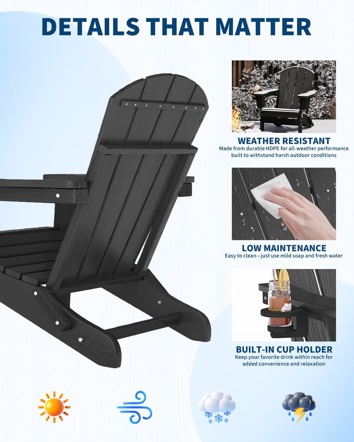 折りたたみ式アディロンダックチェア HDPEプラスチック製屋 - Outdoor Furniture Hdpe のレビューと価格