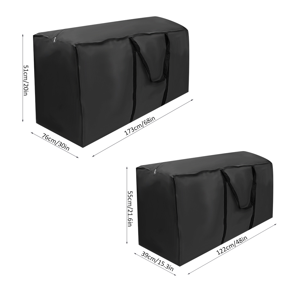 210Dオックスフォード防塵屋外家具クッション収納バッグカバ - Outdoor Furniture With Storage For Cushions のレビューと価格