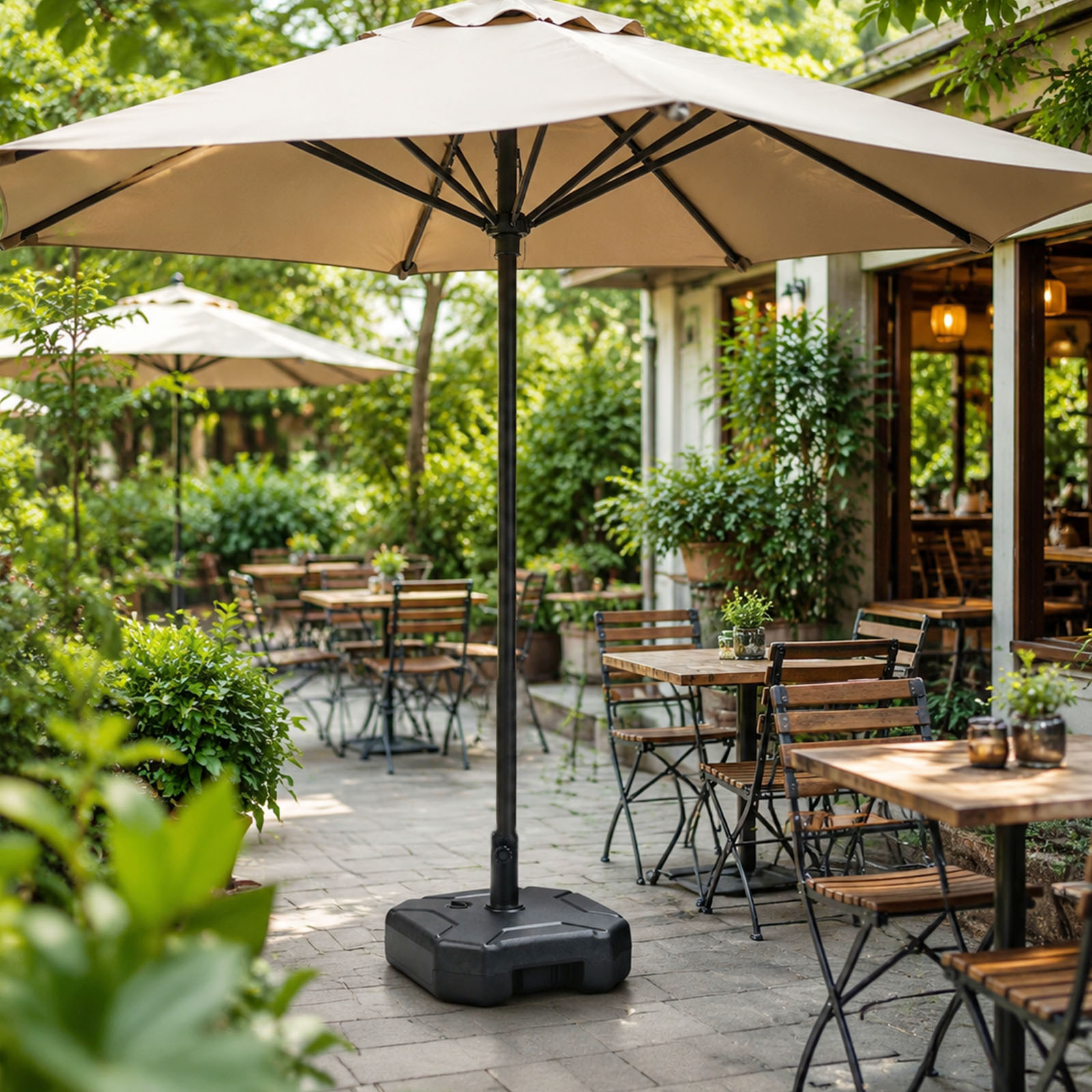 充填可能なパティオ傘台、頑丈な水と砂で満たされた重みのあるパ - Outdoor Furniture With Umbrella のレビューと価格