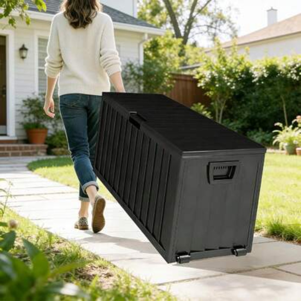 75ガロン屋外収納ボックス 防水ヘビーデューティーデッキボッ - Outdoor Furniture With Storage For Cushions のレビューと価格
