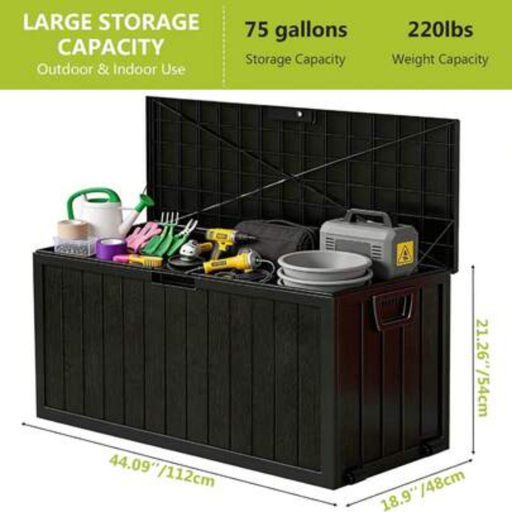 75ガロン屋外収納ボックス 防水ヘビーデューティーデッキボッ - Outdoor Furniture With Storage For Cushions のレビューと価格