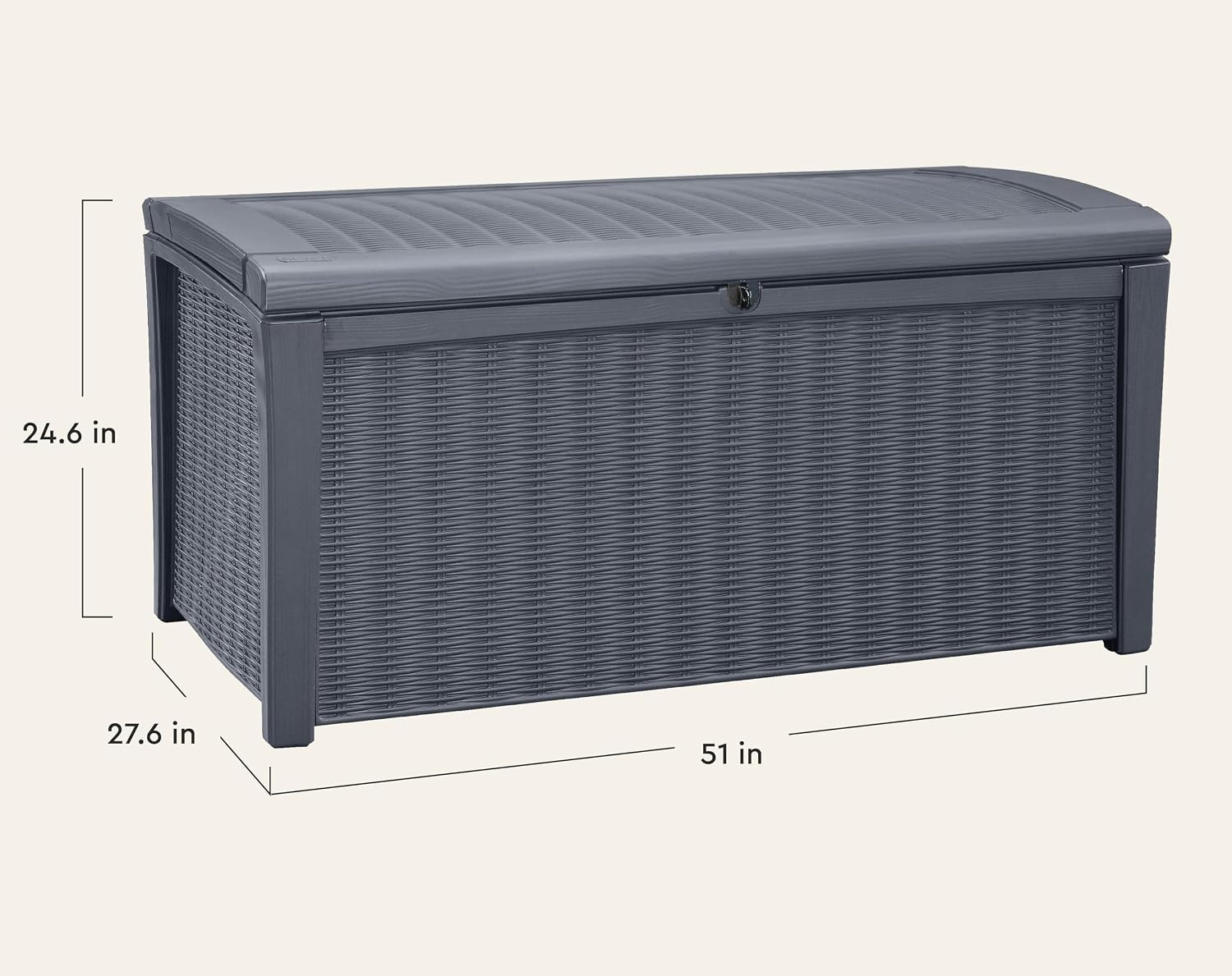 110ガロン屋外収納デッキボックス、ロック付き防水樹脂製コン - Outdoor Furniture With Storage For Cushions のレビューと価格