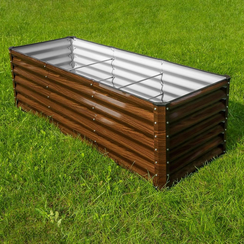 2パック 6x2x2T 亜鉛メッキ上げ底菜園キット、野菜栽培 - Planter Raised Metal のレビューと価格