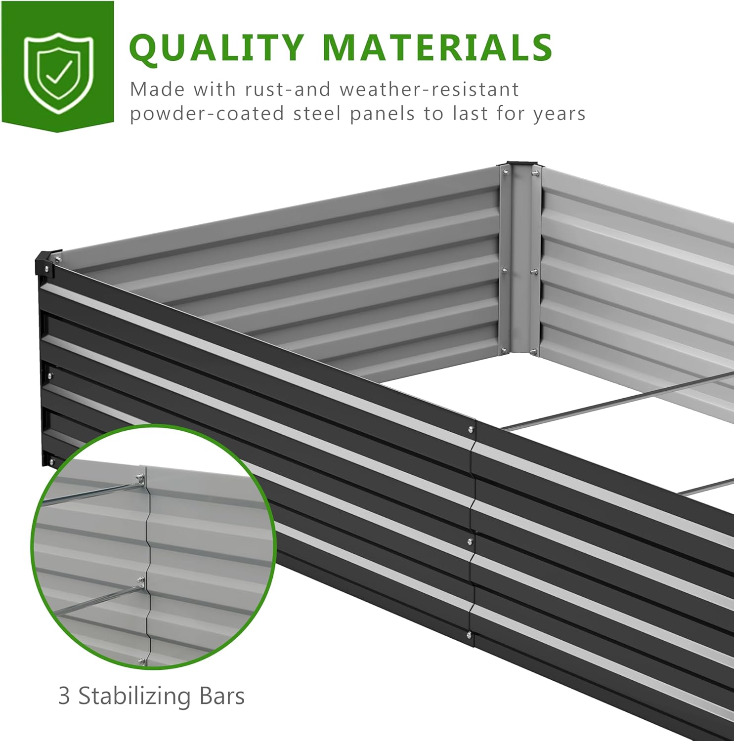 2個セット 10x3x1フィート 亜鉛メッキ仕上げの高床式菜 - Planter Raised Metal のレビューと価格