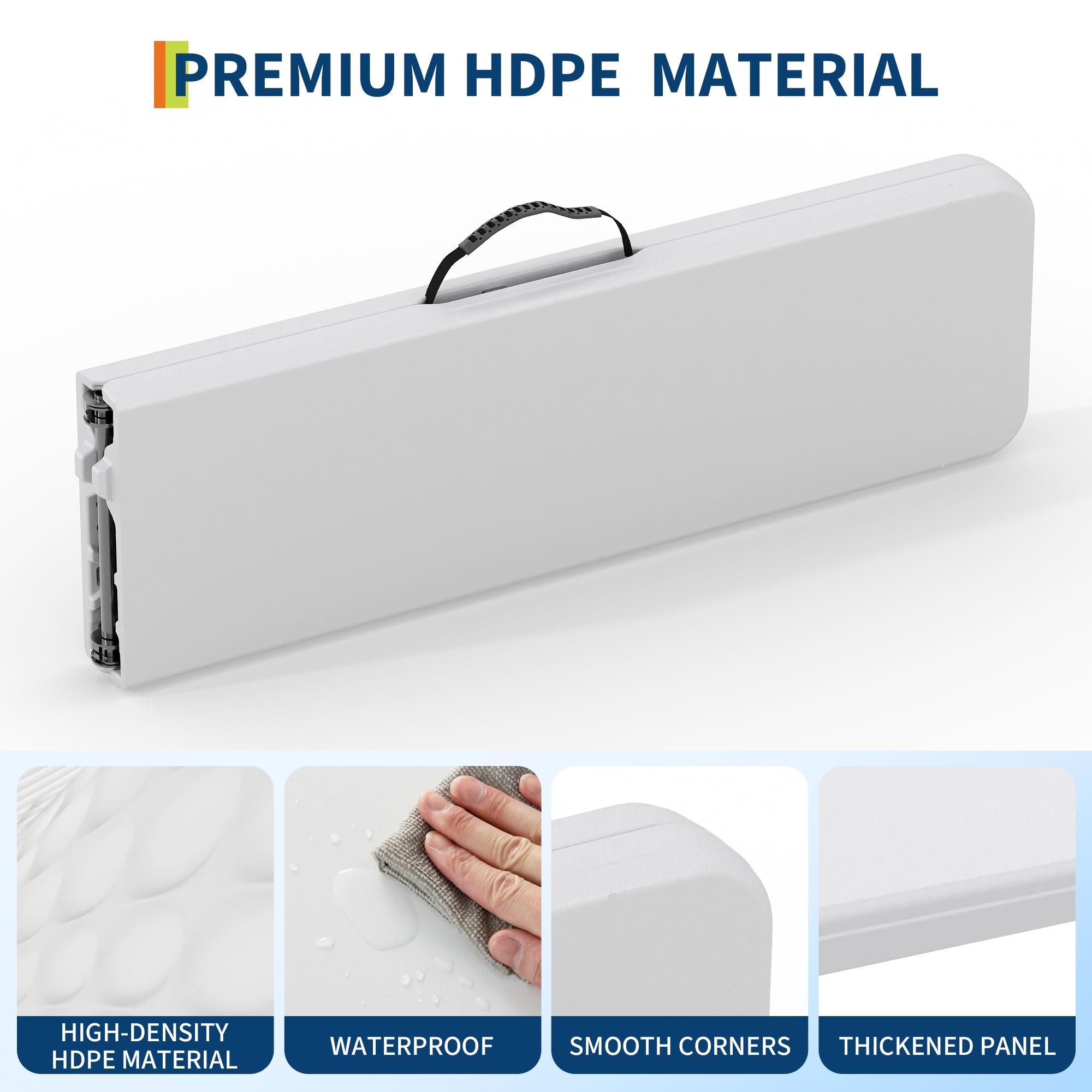 2パック6フィート折りたたみ式屋外ベンチ - HDPEプラス - Outdoor Furniture Hdpe のレビューと価格