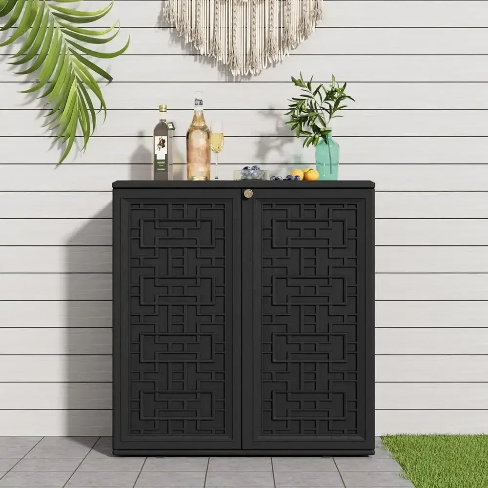 耐候性樹脂製屋外収納キャビネット、62ガロン、デッキボックス - Outdoor Furniture With Storage For Cushions のレビューと価格