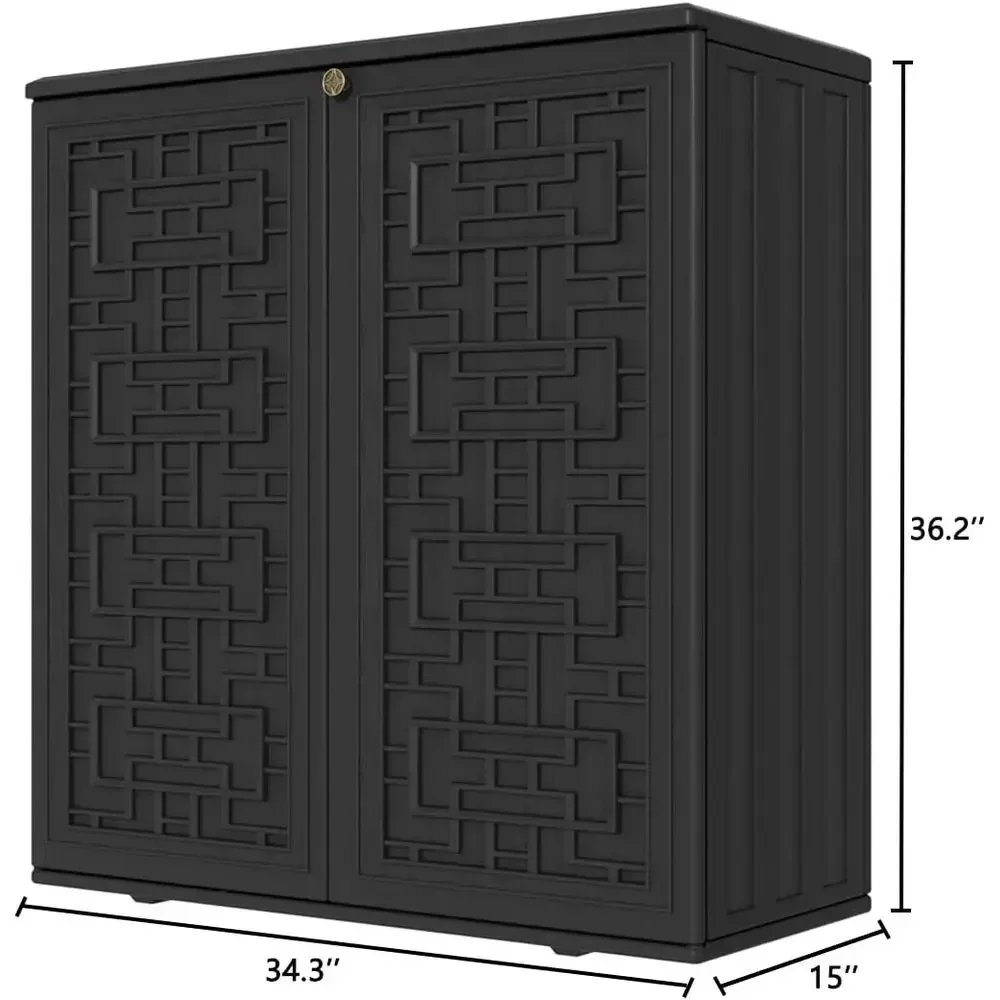 耐候性樹脂製屋外収納キャビネット、62ガロン、デッキボックス - Outdoor Furniture With Storage For Cushions のレビューと価格