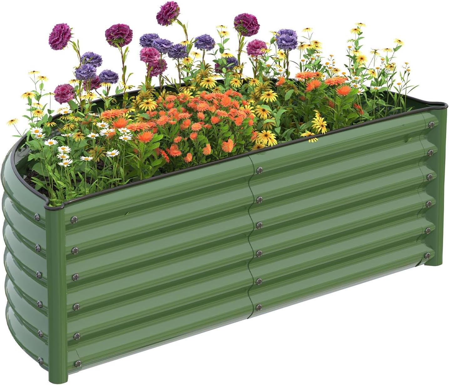 亜鉛メッキ仕上げの屋外用レイズドガーデンベッド、キット高さ1 - Planter Raised Metal のレビューと価格