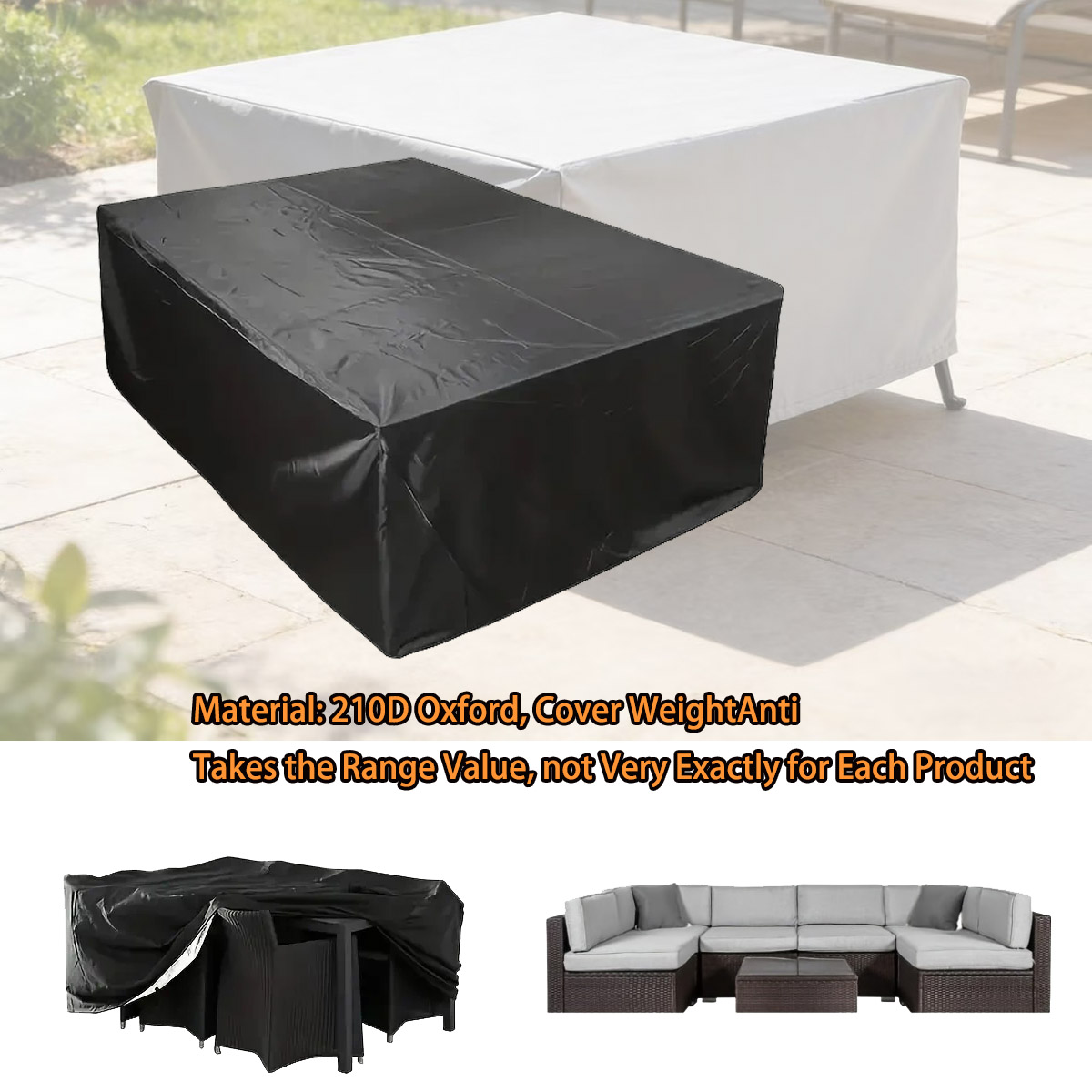 600サイズ展開の屋外家具カバー、紫外線防止、パティオガーデ - Outdoor Furniture Nearby のレビューと価格