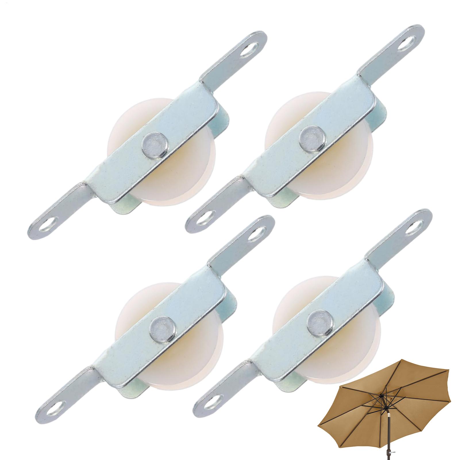 4 個パティオ傘ローププーリーブラケットパラソルロープスライ - Outdoor Furniture With Umbrella のレビューと価格