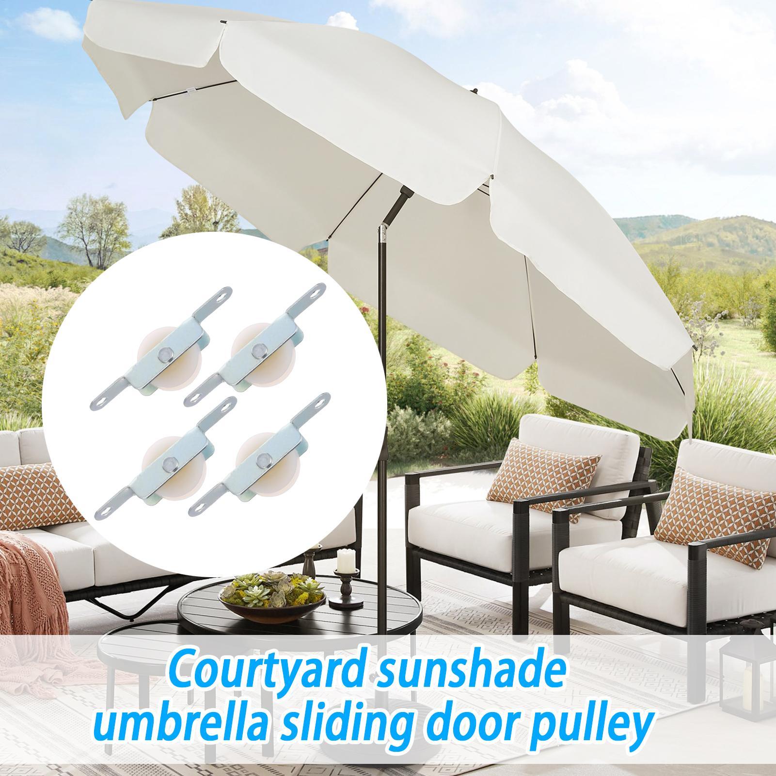 4 個パティオ傘ローププーリーブラケットパラソルロープスライ - Outdoor Furniture With Umbrella のレビューと価格