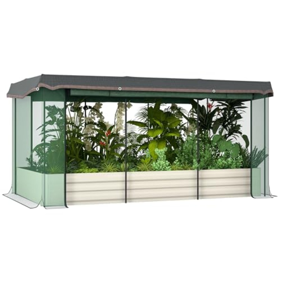 7.3 x 3.4 x 1フィートの亜鉛メッキ仕上げの高床式 - Planter Raised Metal のレビューと価格