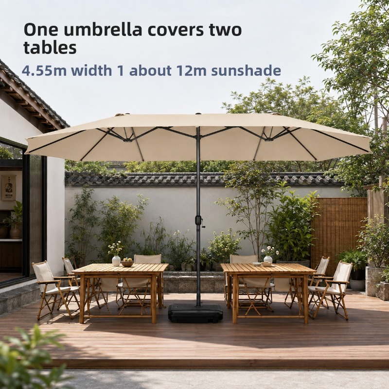 屋外用大型パラソル、センターポール3本、パティオガーデン、商 - Outdoor Furniture With Umbrella のレビューと価格