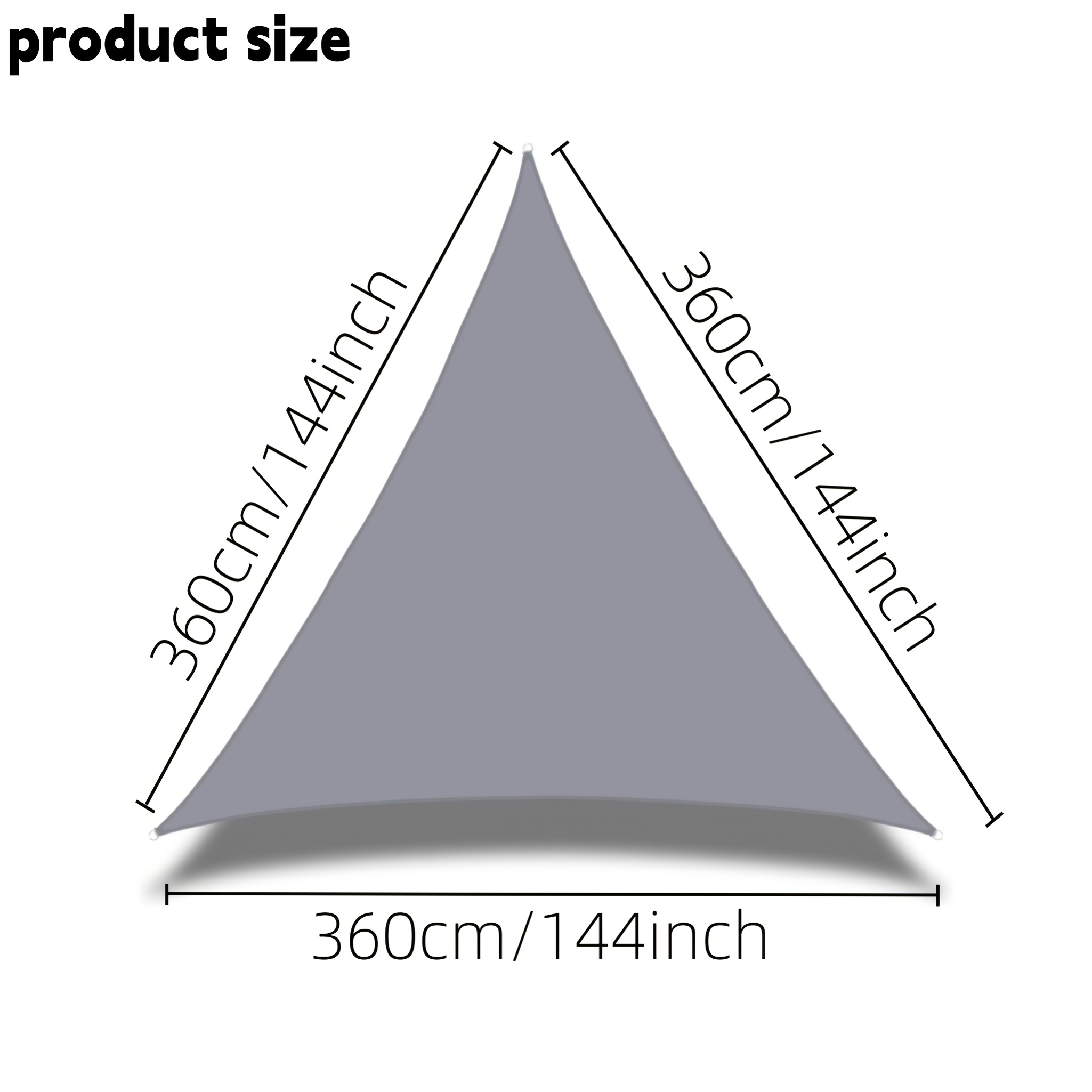 サンシェードセイル、12フィートx12フィートx12フィート - Outdoor Furniture Hdpe のレビューと価格