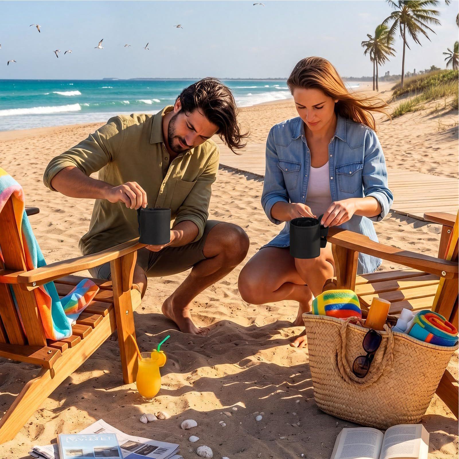 ビーチチェア用カップホルダー 600Dオックスフォード生地  - Outdoor Furniture Europe のレビューと価格