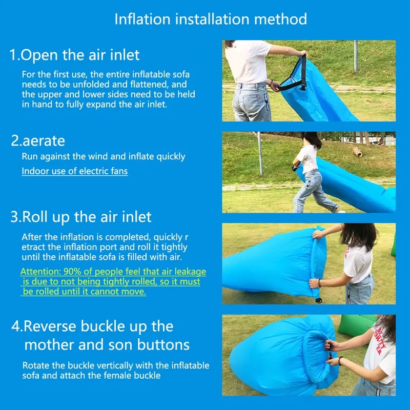 携帯用インフレータブルソファラウンジャー 軽量 防水 エアー - Outdoor Furniture Nearby のレビューと価格